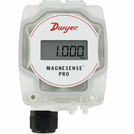 DWYER INSTRUMENTS Differenitial Pressure Transmitter, Wall Ulr WLcd MSXP-W10-PA-LCD